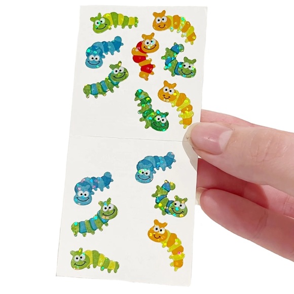 Vintage Sandylion Sticker Sheets Sparkly Holographic Fish Frog Dolphin Bird Dino - Picture 13 of 13